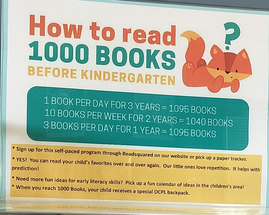 A guide to read 1000 books before kindergarten