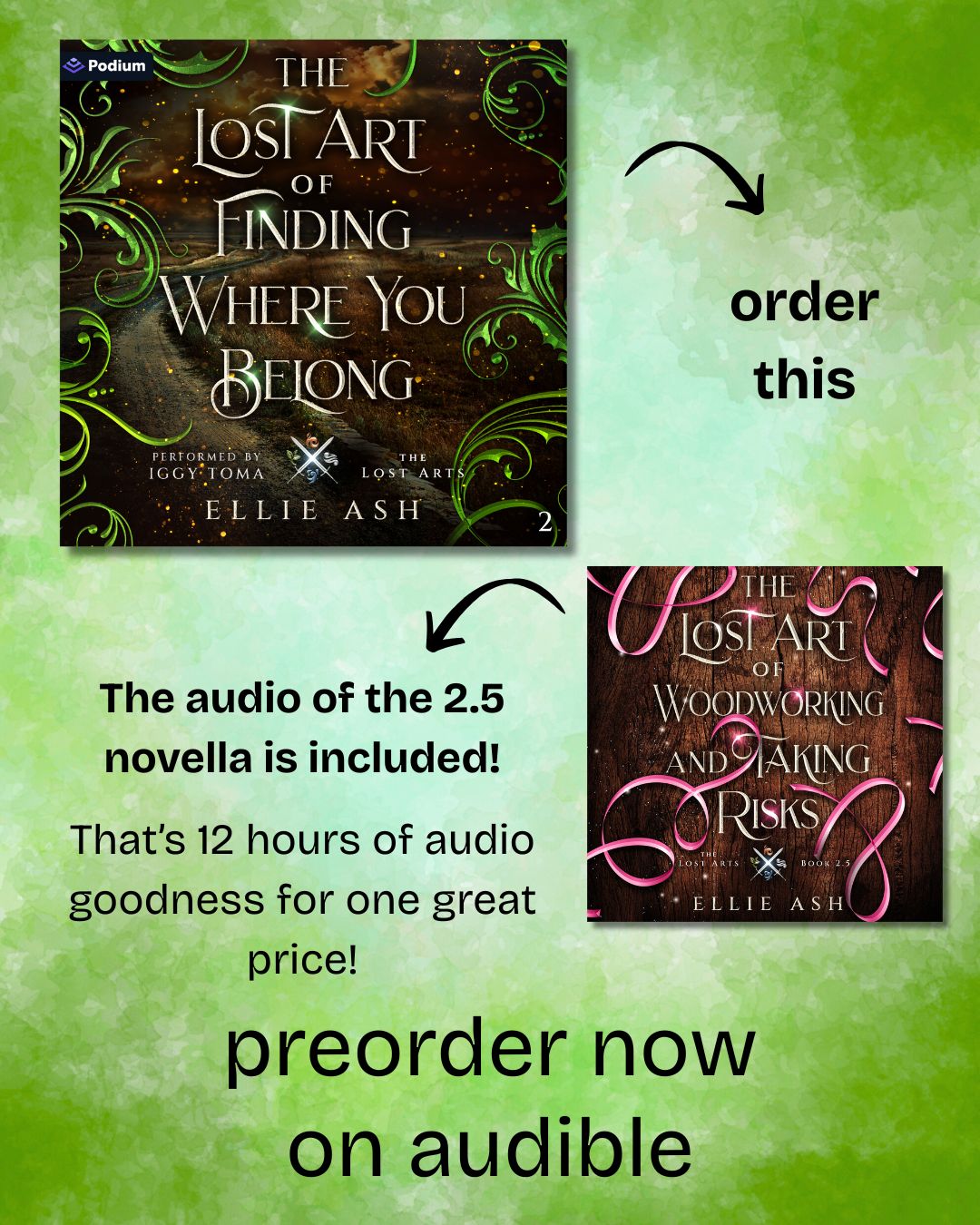 Cover for The Lost Art of Seducing a Mage Warrior (audio) plus the bonus novella