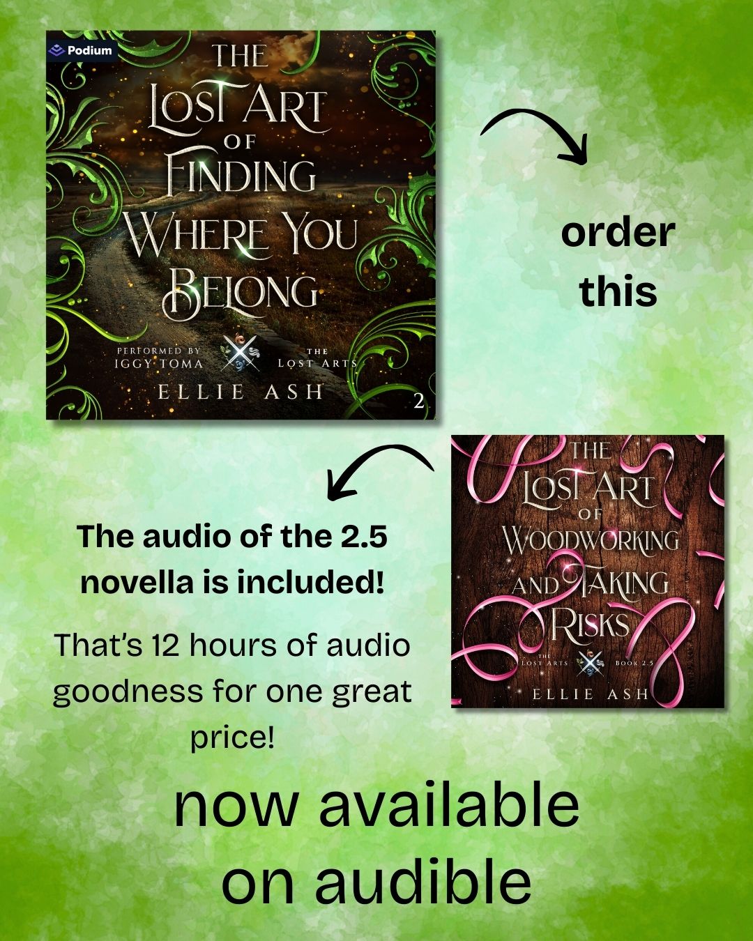 Cover for The Lost Art of Finding Where You Belong (audio) plus the bonus novella