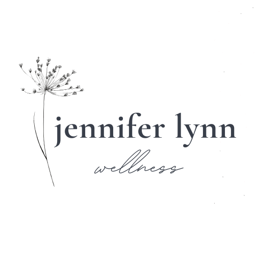 image of wildflower with the logo for jennifer lynn wellness