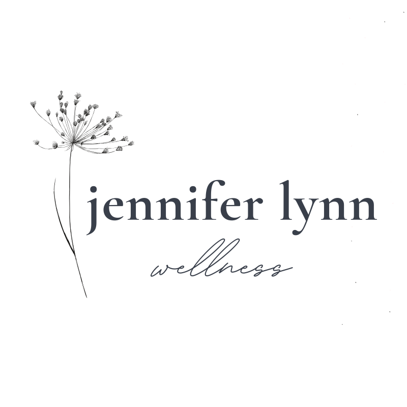image of wildflower with the logo for jennifer lynn wellness