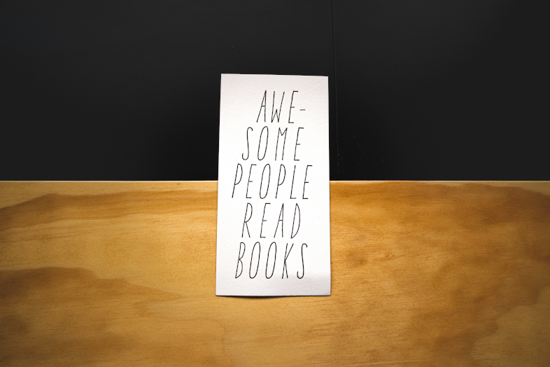 'Awesome people read books' Photo by <a href=