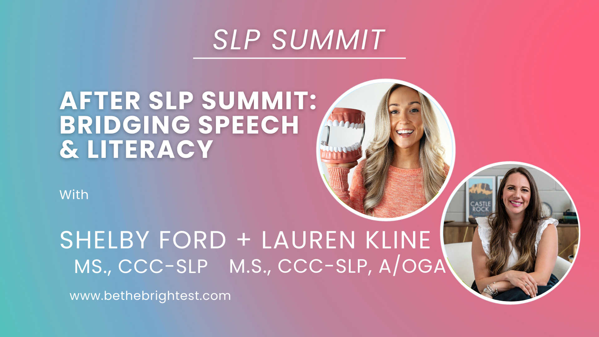 After the Summit: Bridging Speech and Literacy