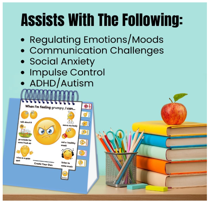 Emotions Wheel & Feelings Chart | Emotional Regulation Tool for Home, Class, or Calm Down Corner