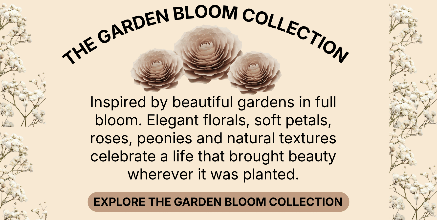 Garden Bloom custom funeral program featuring elegant botanical florals and a personalized memorial tribute