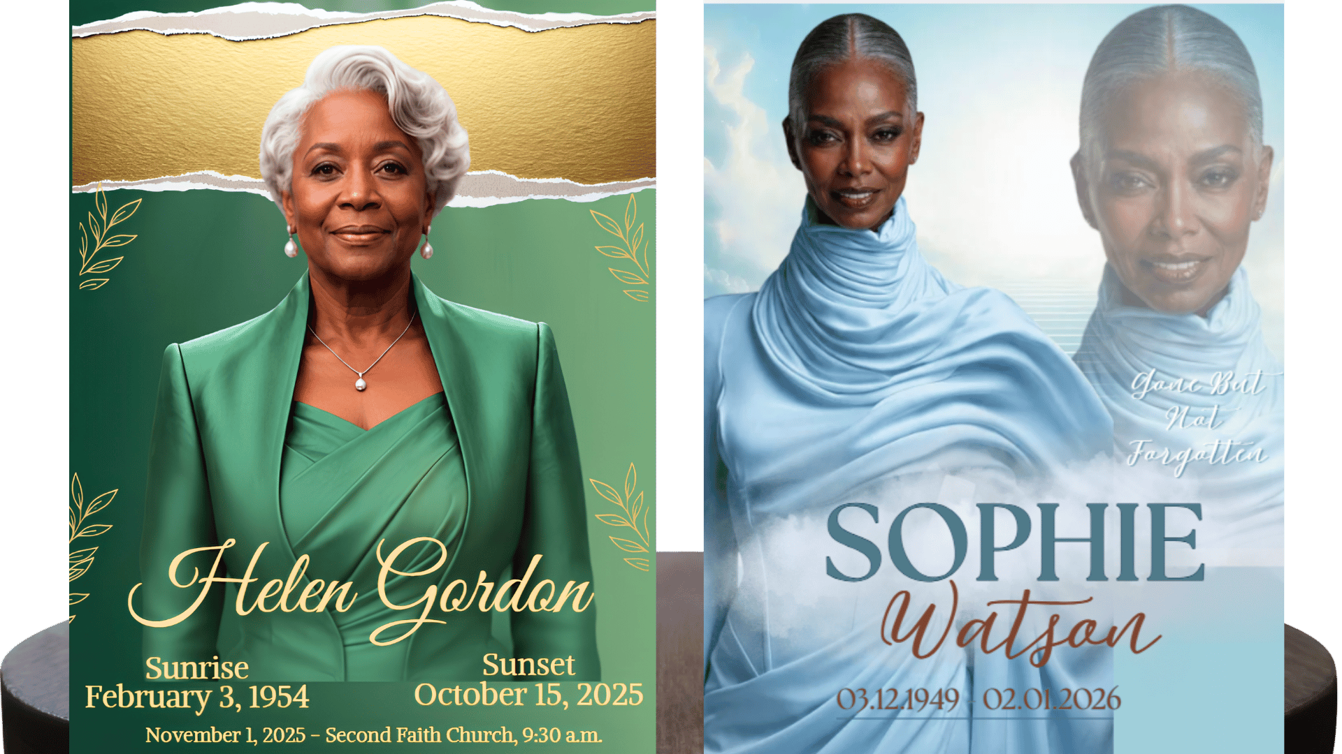 Matriarch memorial booklet featuring a personalized funeral program with graceful, timeless design for mothers and grandmothers.