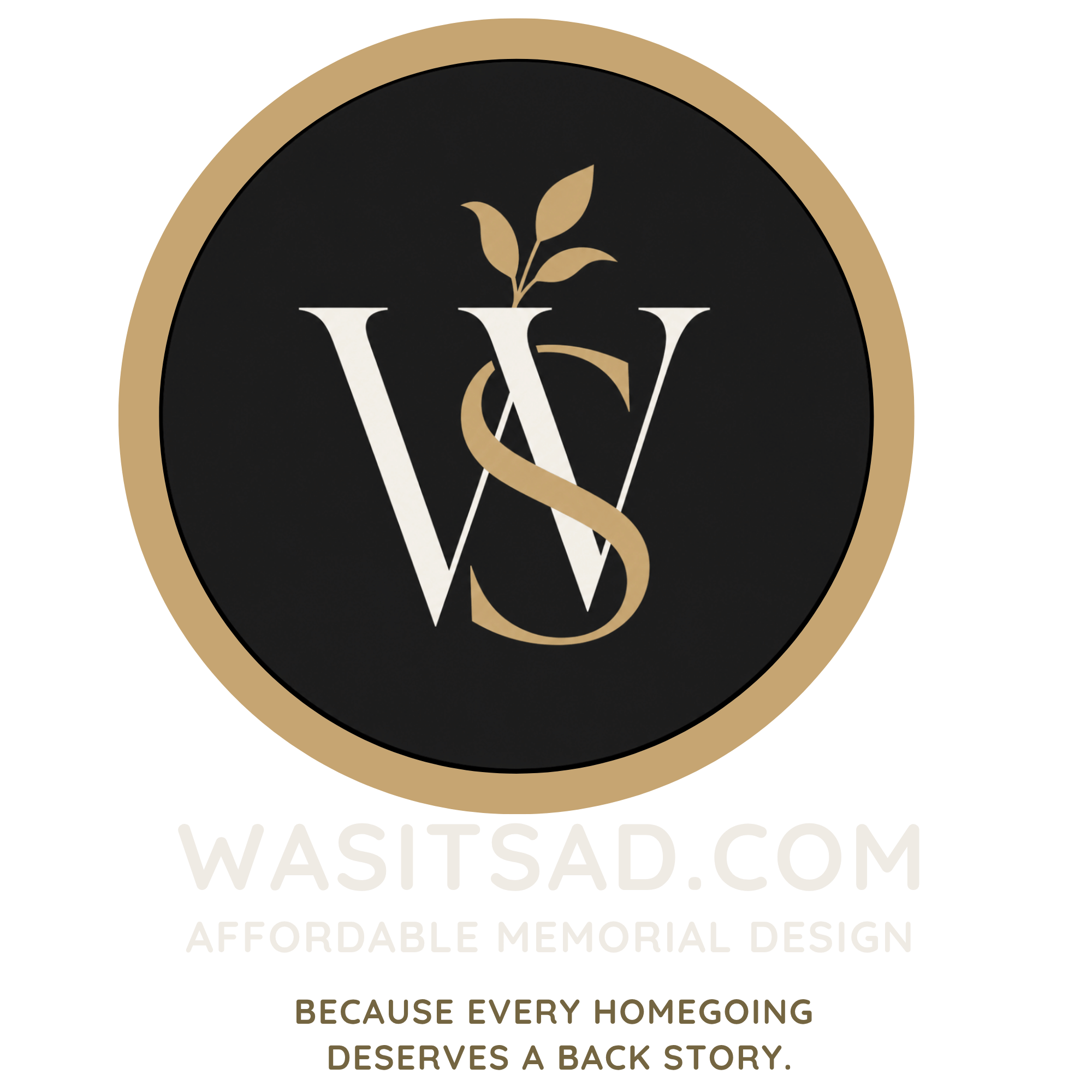 Was It Sad? affordable funeral program and memorial design logo