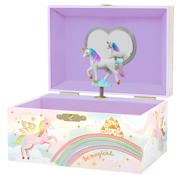 Musical Jewelry Box for Girls - Kids Jewelry Box, Unicorn Toys for Girls 4-6, Unicorn Gifts