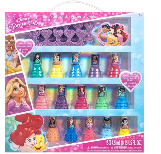 Disney Princess 15 Piece Water-Based Nail Polish