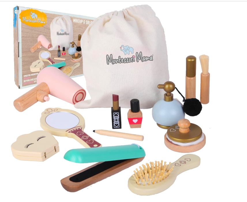 Pretend Play Beauty Play Makeup Kit with Styling Tools and Cosmetics