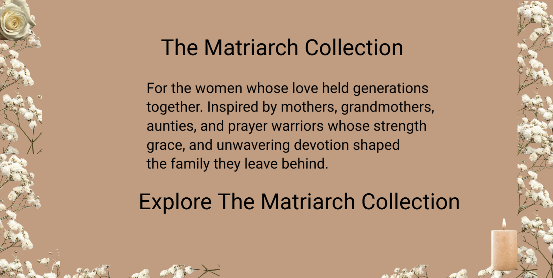 Matriarch custom funeral program honoring the life and legacy of a beloved mother or grandmother with timeless elegance.