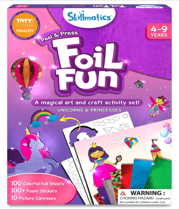 Unicorns & Princesses, No Mess Art for Kids, Craft Kits & Christmas Fun Supplies, DIY Creative Activity