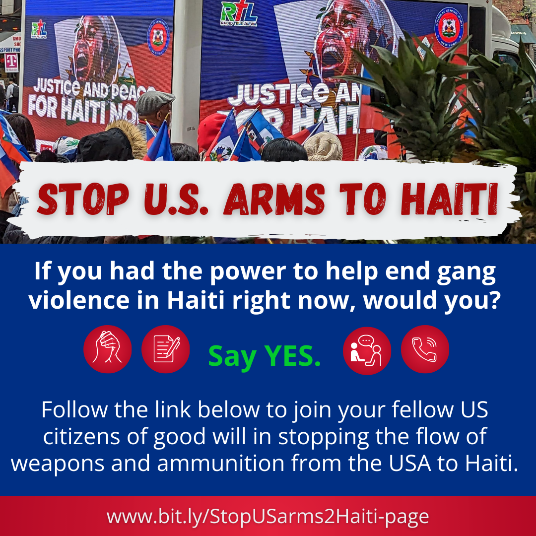 Stop illegal arms to Haiti