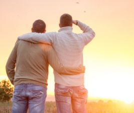 happy gay couple