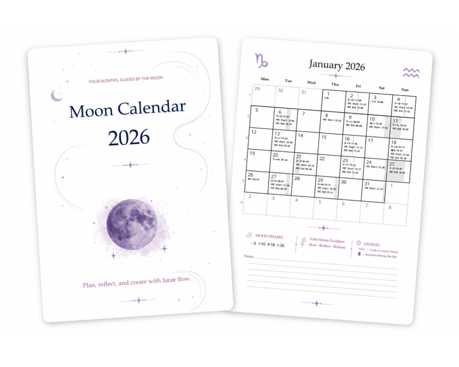 Moon Calendar Product