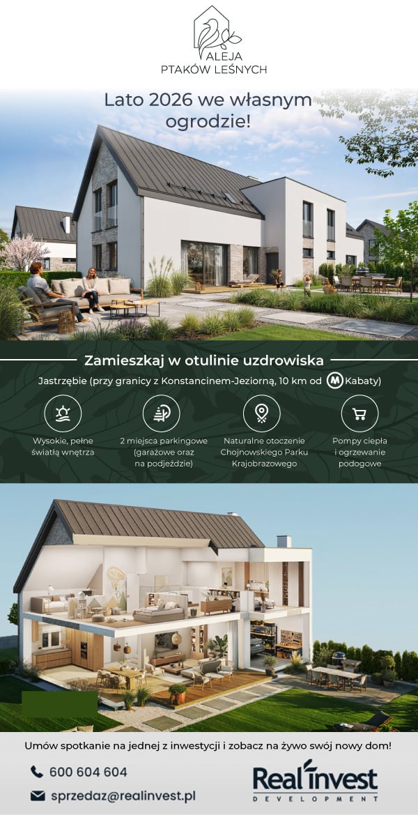 Aleja Ptaków Leśnych – domy w otoczeniu natury