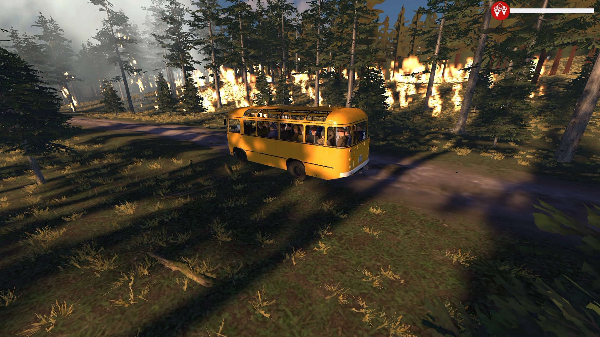 Bus World screenshot showing bus in a realistic environment