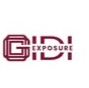 Gidi Exposure logo featuring bold capitals ,GIDI with EXPOSURE in between. featuring a unique G design with double lines.