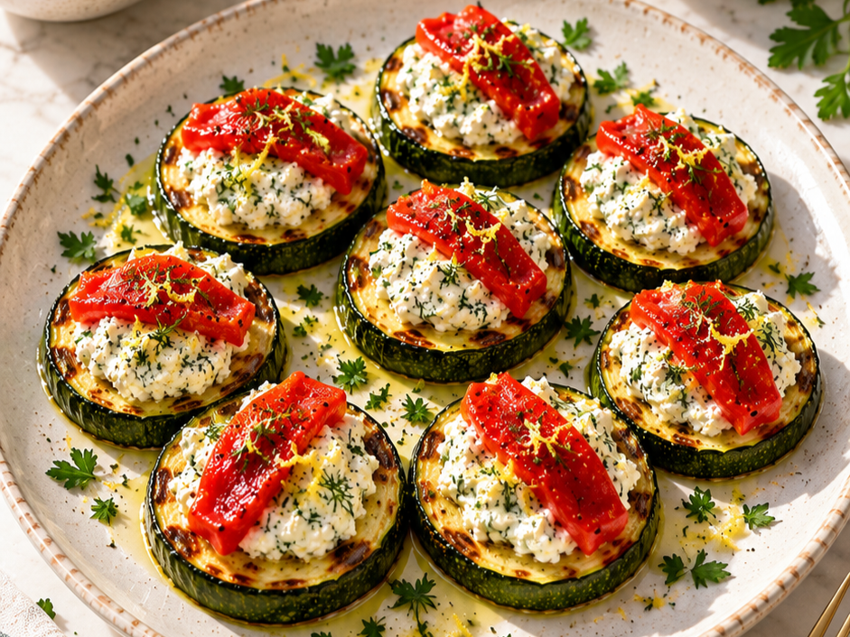 Golden Zucchini & Feta Bites