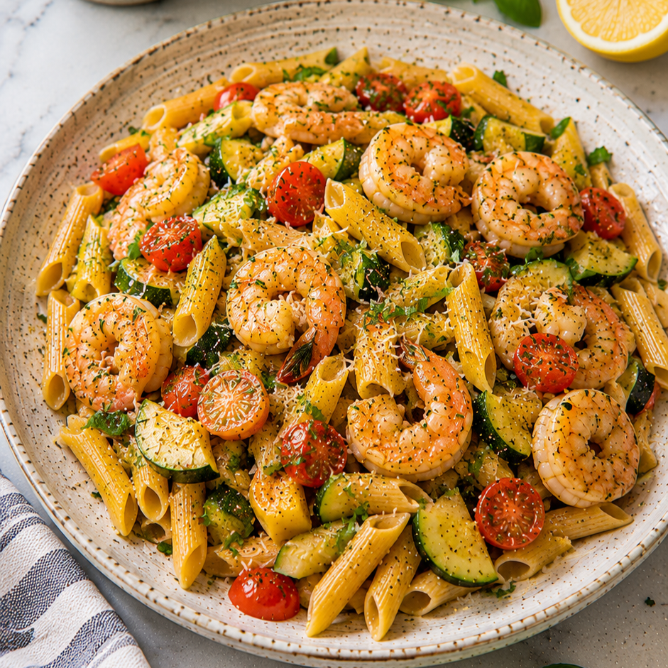 Shrimp Primavera Penne