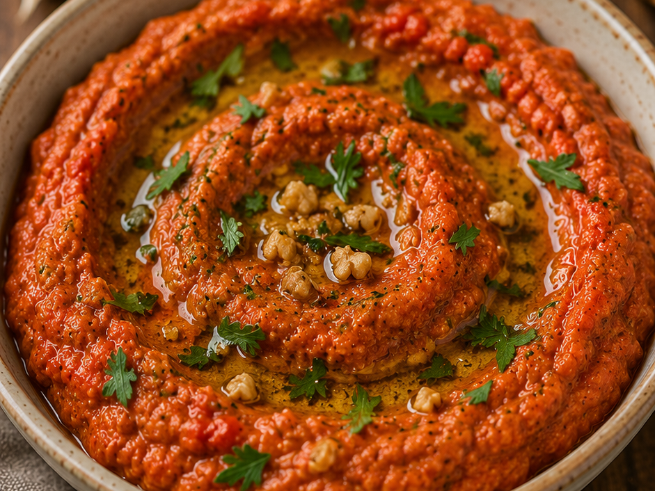 Roasted Pepper and Walnut Starter
