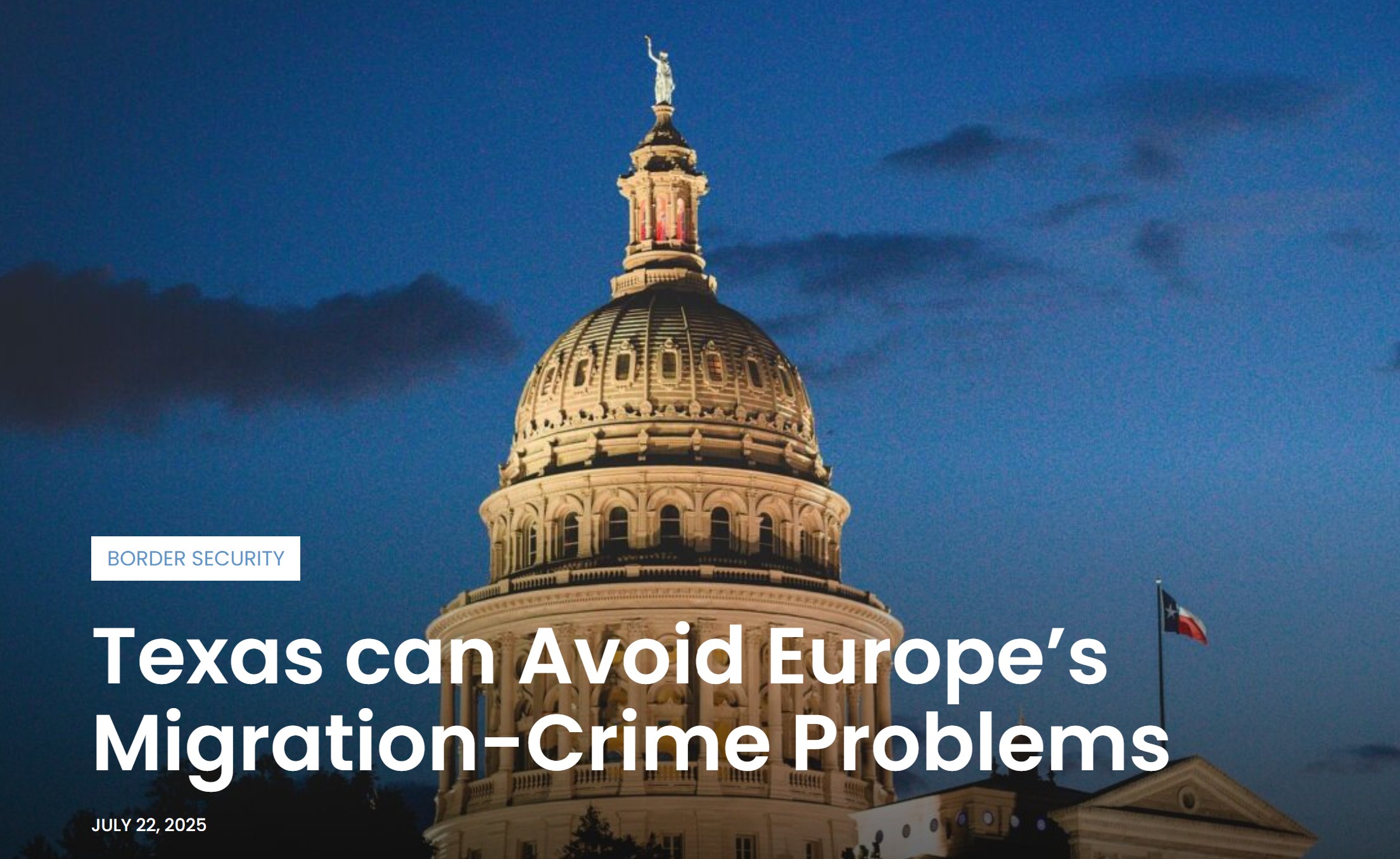 Texas can avoid the worst of Europe’s migrant crime problems.