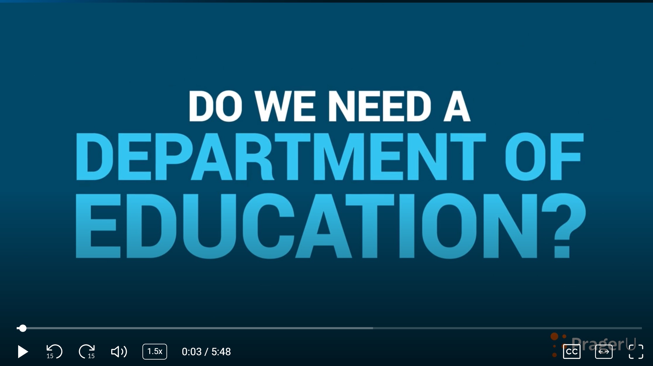 Do We Need the Department of Education?