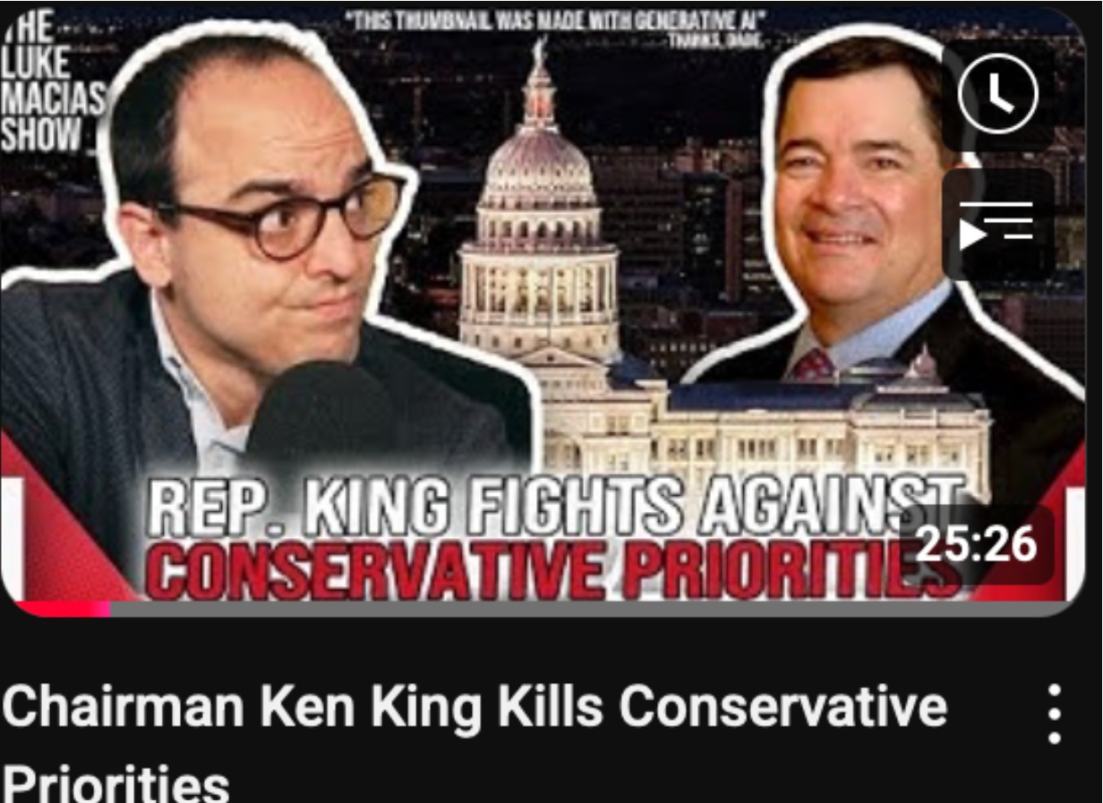 Ken King Stops Conservative Policy