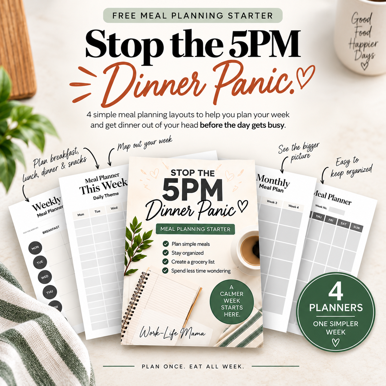 Work-Life Mama Free Meal Planning Starter