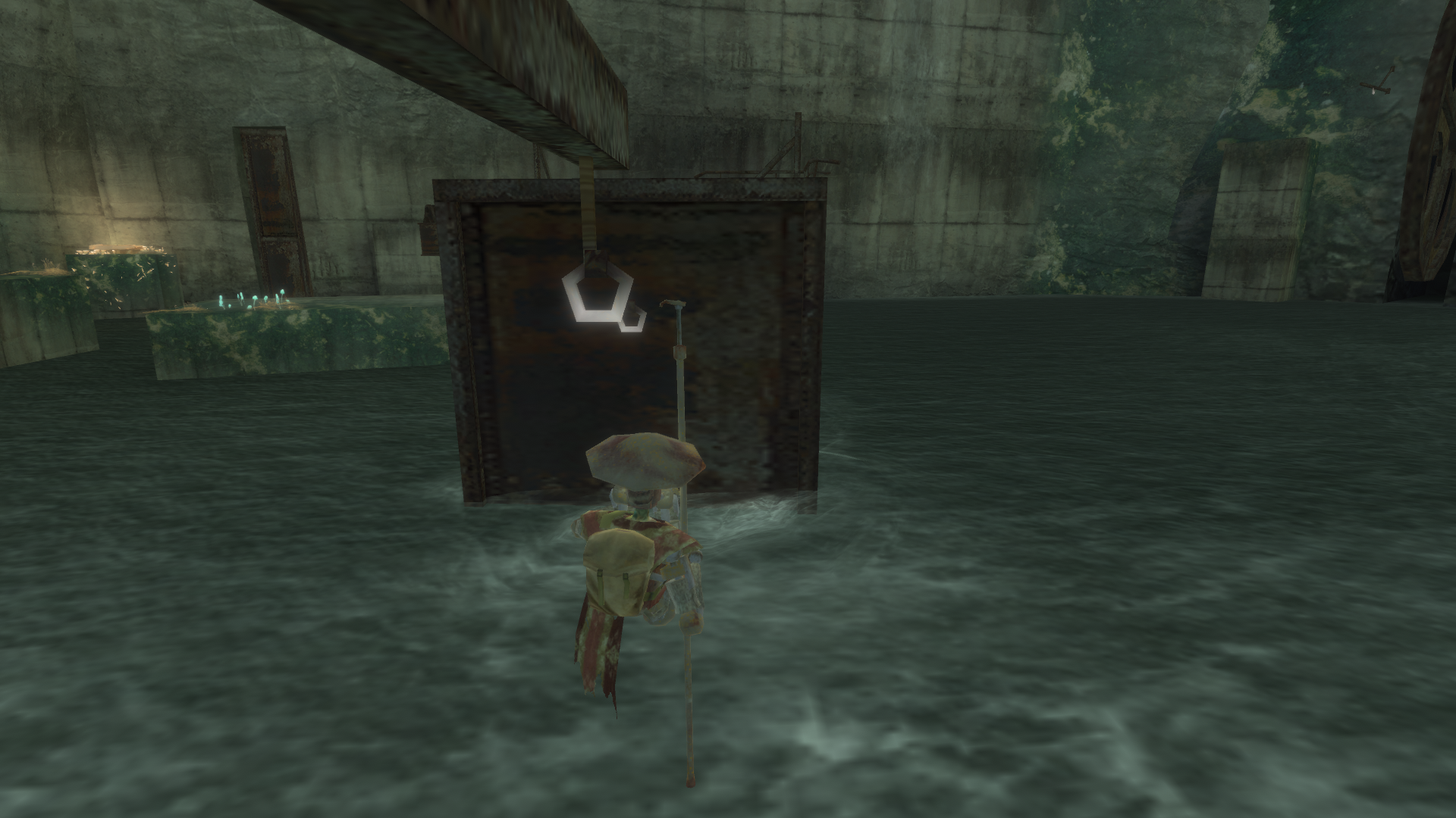 Margot saying good morning to a peach tree.