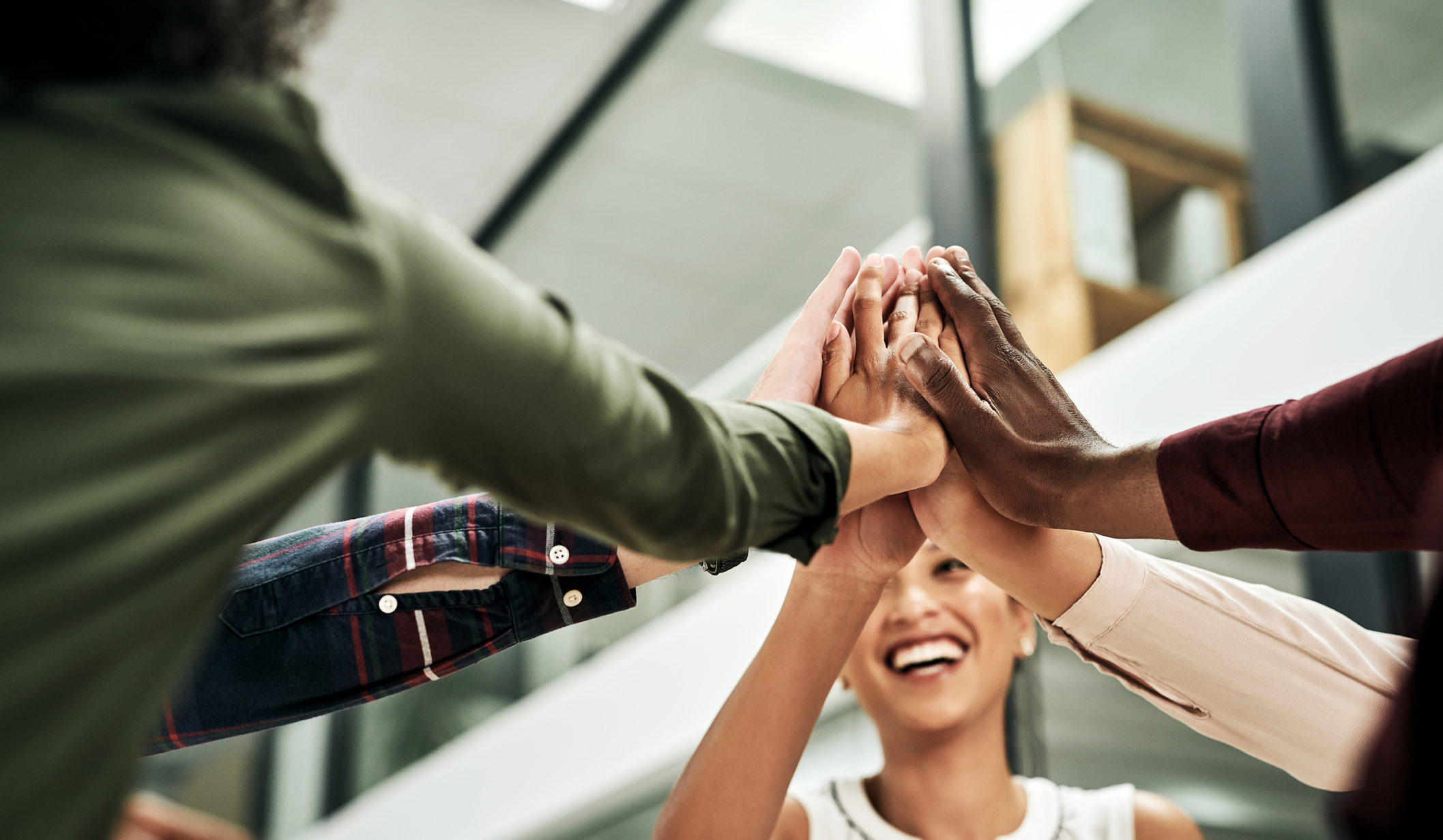 woman at peace with herself and feeling that she overcame burnout