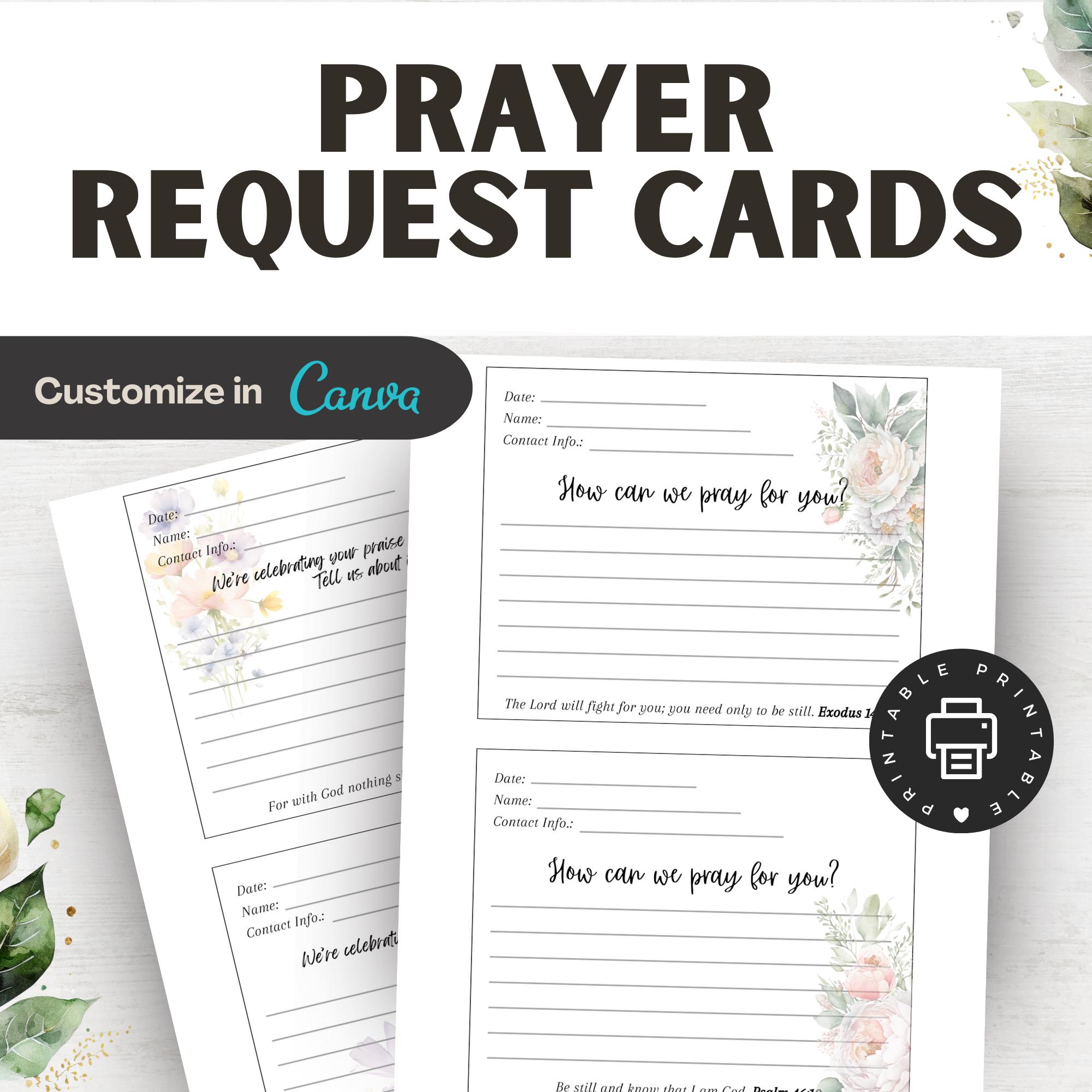 Prayer Request Templates