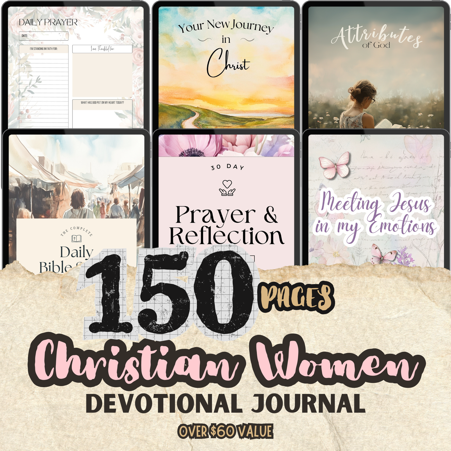 150 Pages Christian Women's Devotional Journal