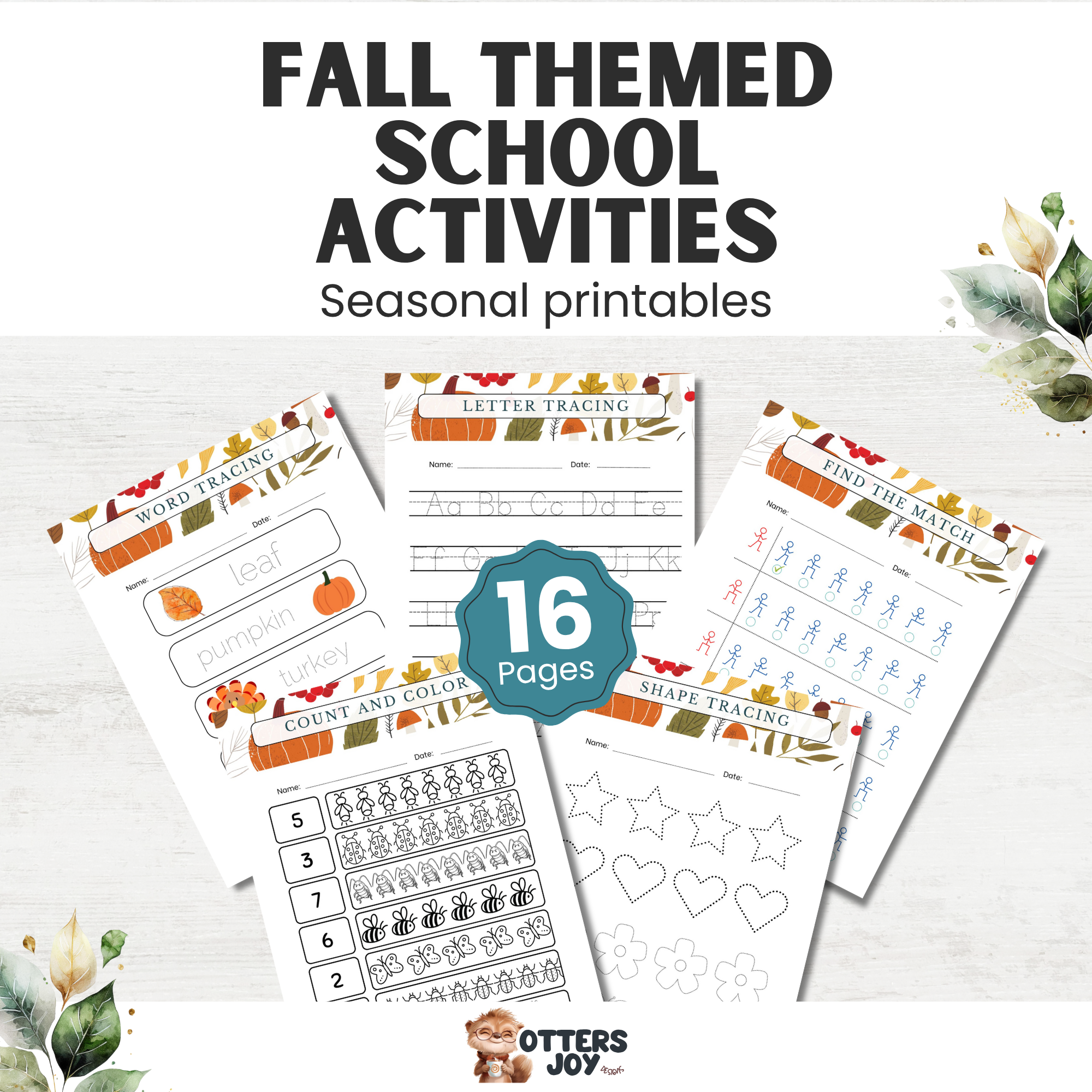 Fall Activity Worksheets