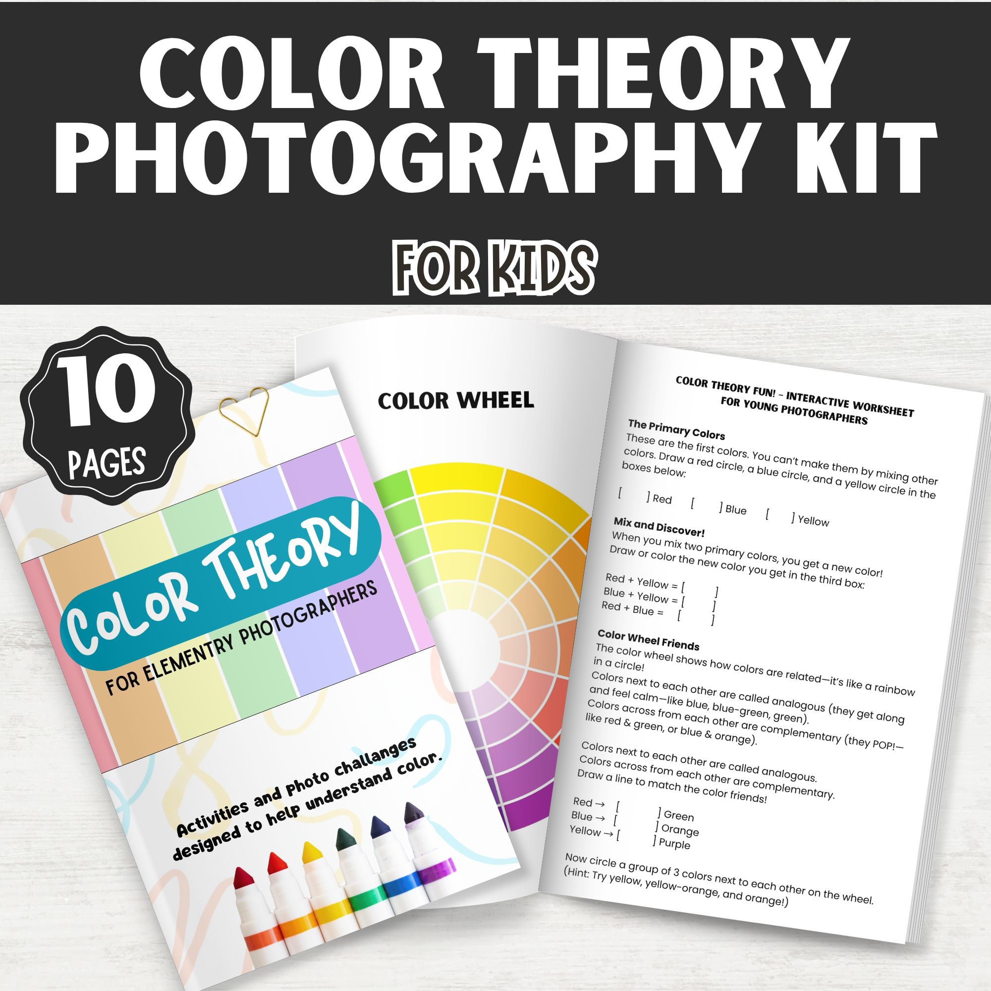 Color Theory Photography Prompts for Kids