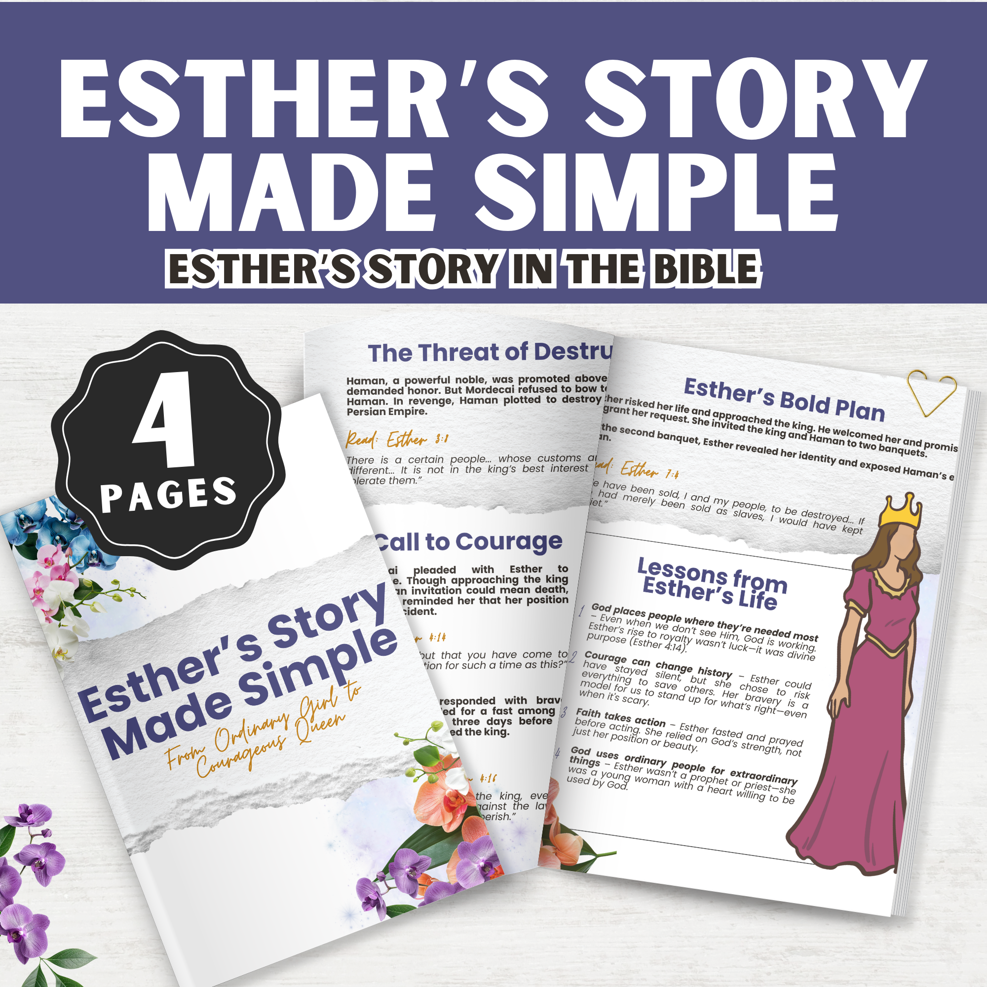Women of the Bible: Esther Made Simple Bible Study Guide