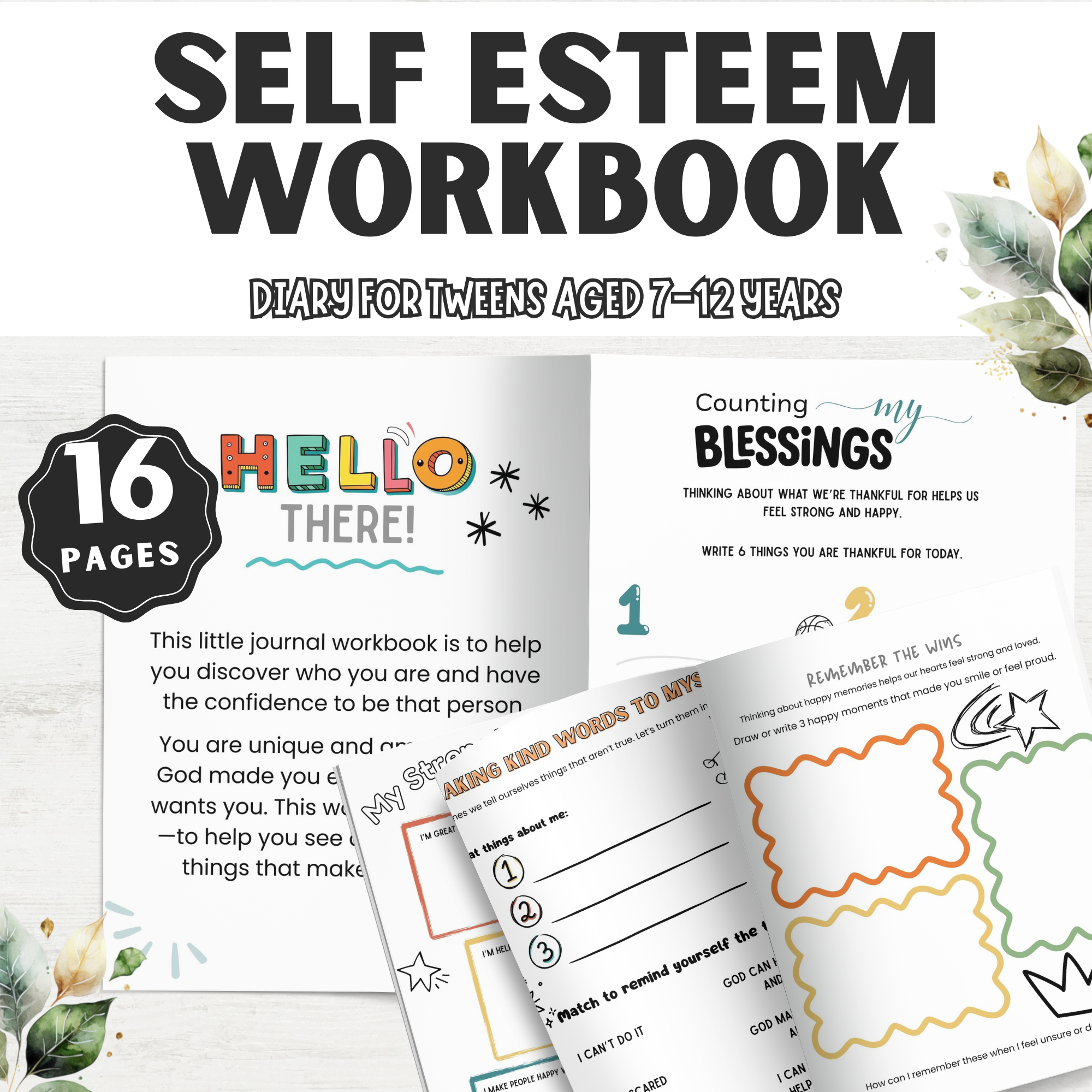 Self-Esteem Workbook for Teen Boys