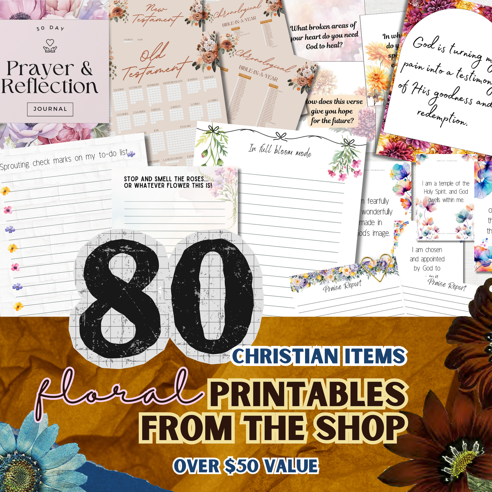 80 Floral Bible Study Kit