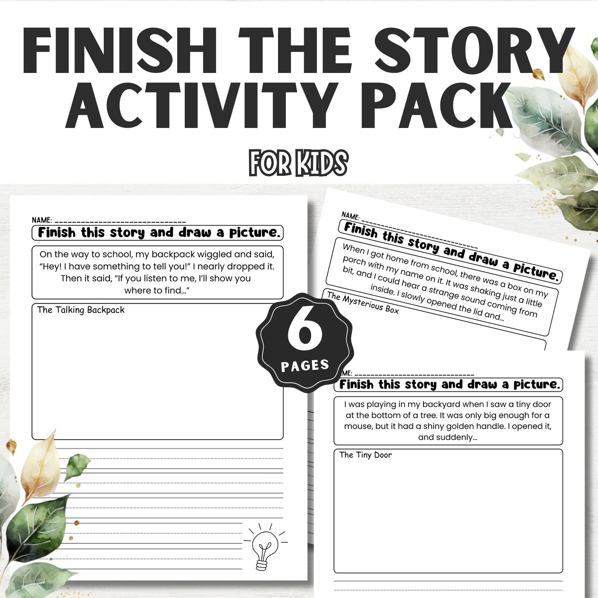Finish the Story – Fun Back-to-School Writing Activity