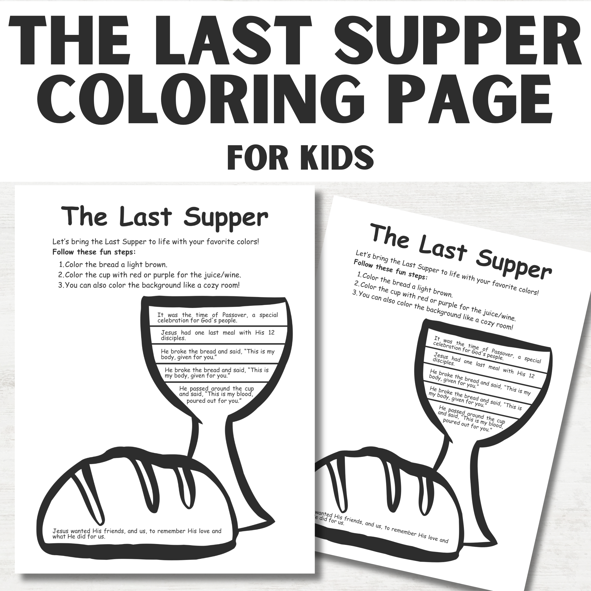 The Last Supper Coloring Page