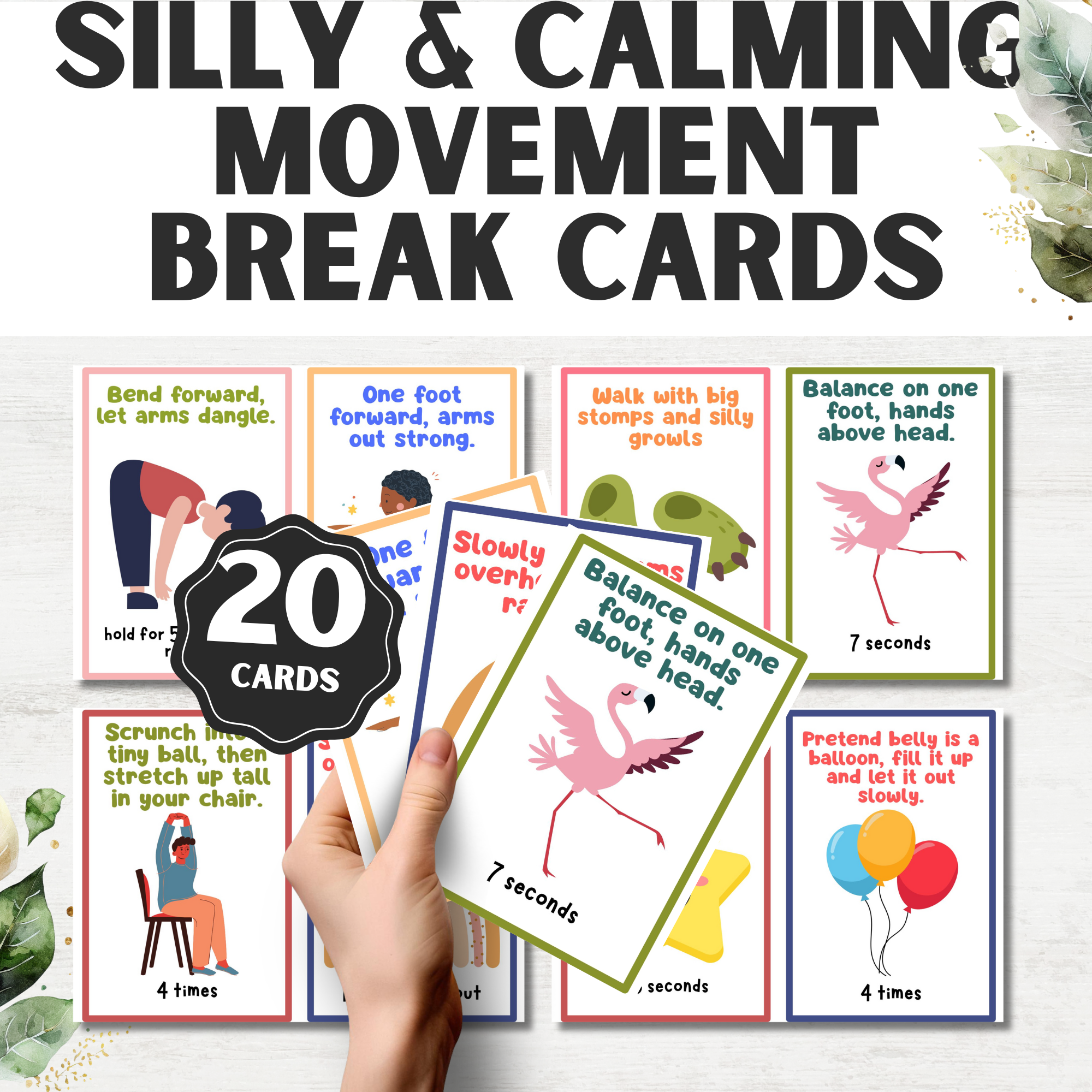 Silly Movement Therapy Cards