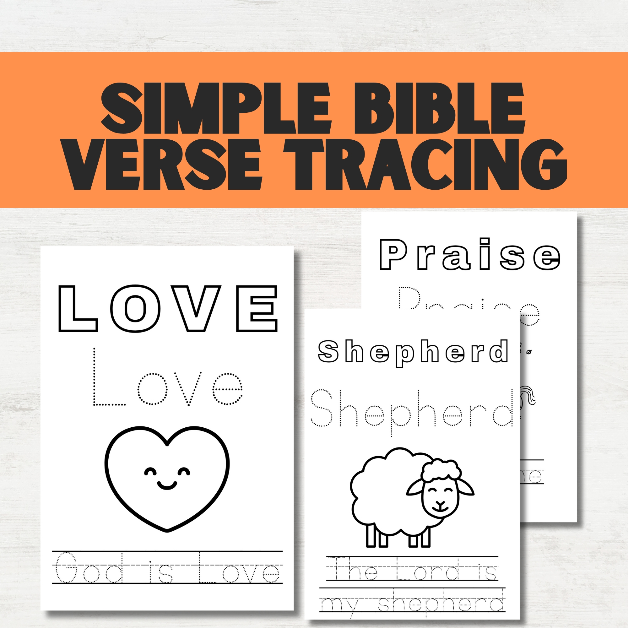 Bible verse tracing for kids