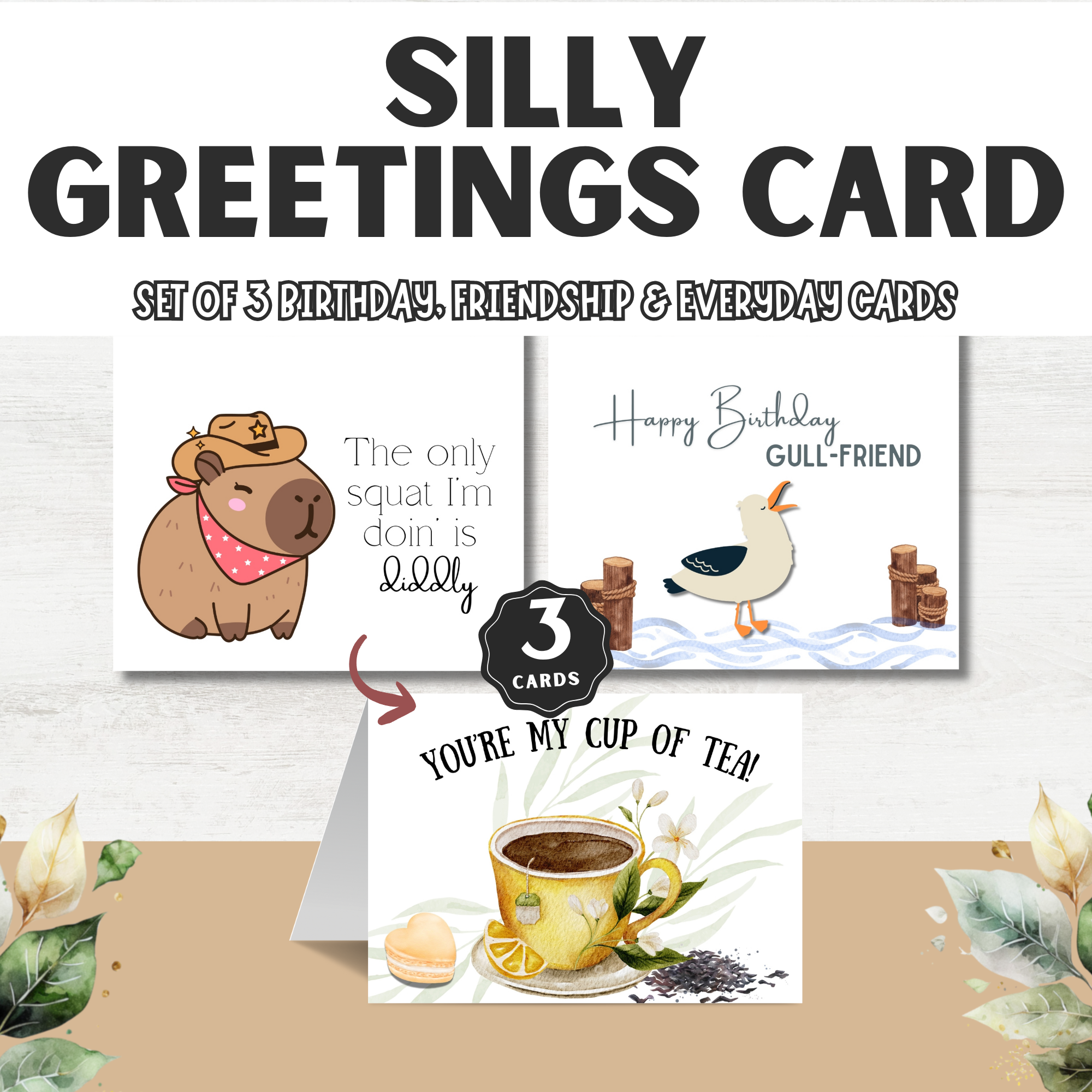 Funny Silly Greeting Cards Bundle