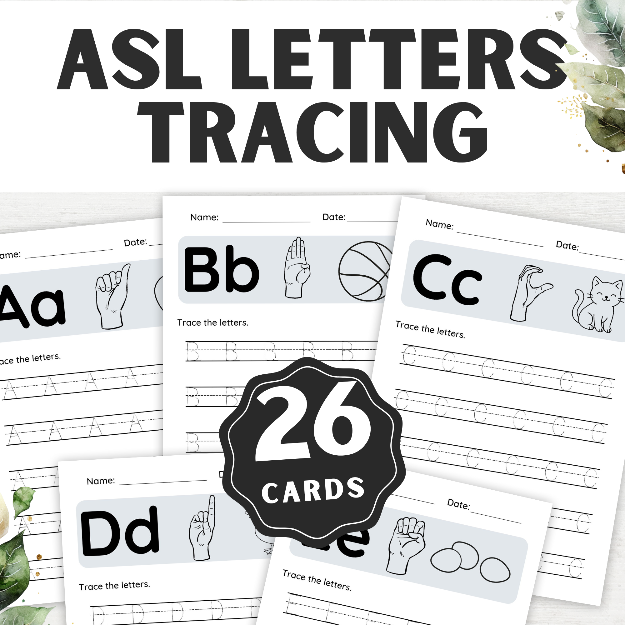 ASL Letter Tracing