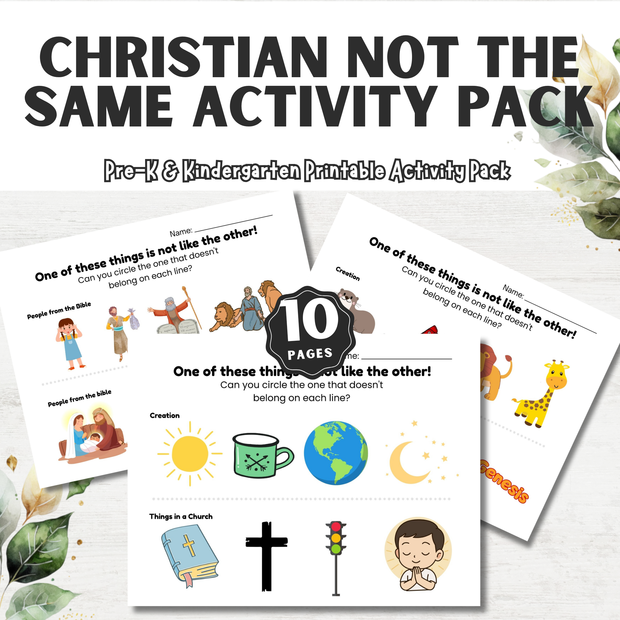 Christian Preschool Activity – Which One Doesn’t Belong?