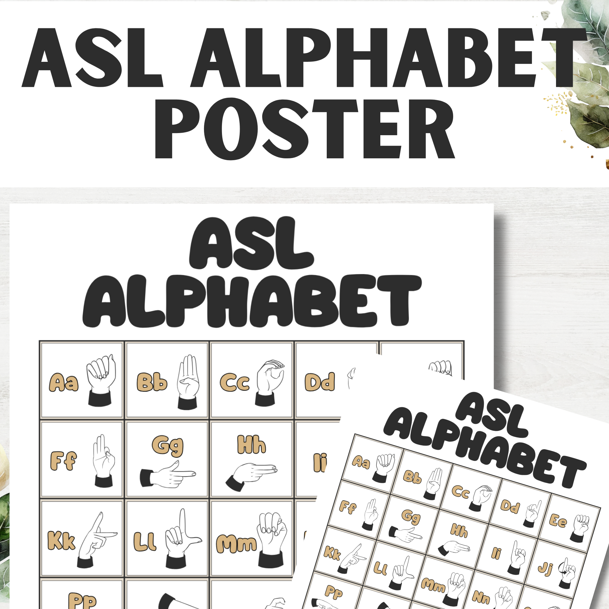 ASL Alphabet Sign Language Letters