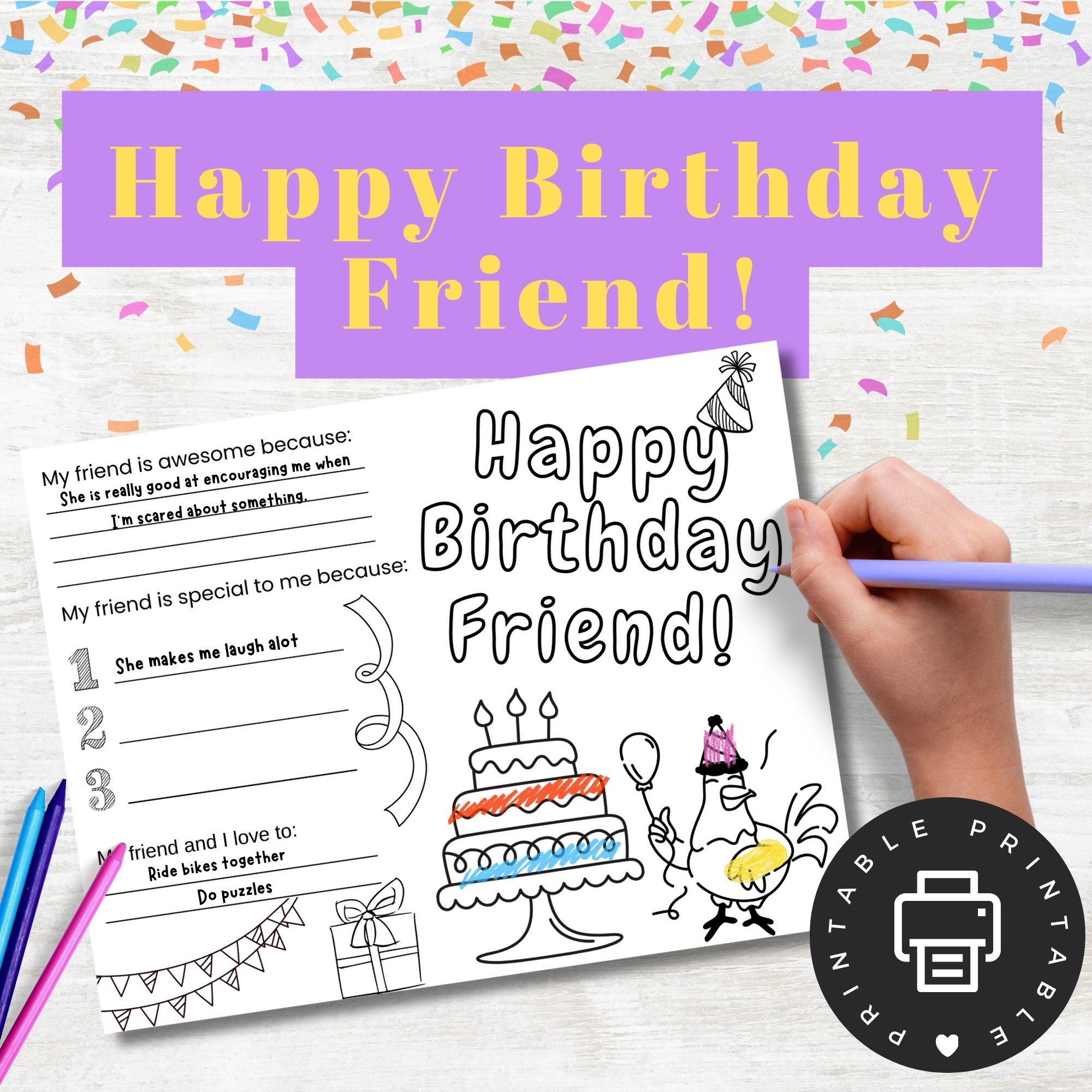 Happy Birthday to my friend!! {From Kids}