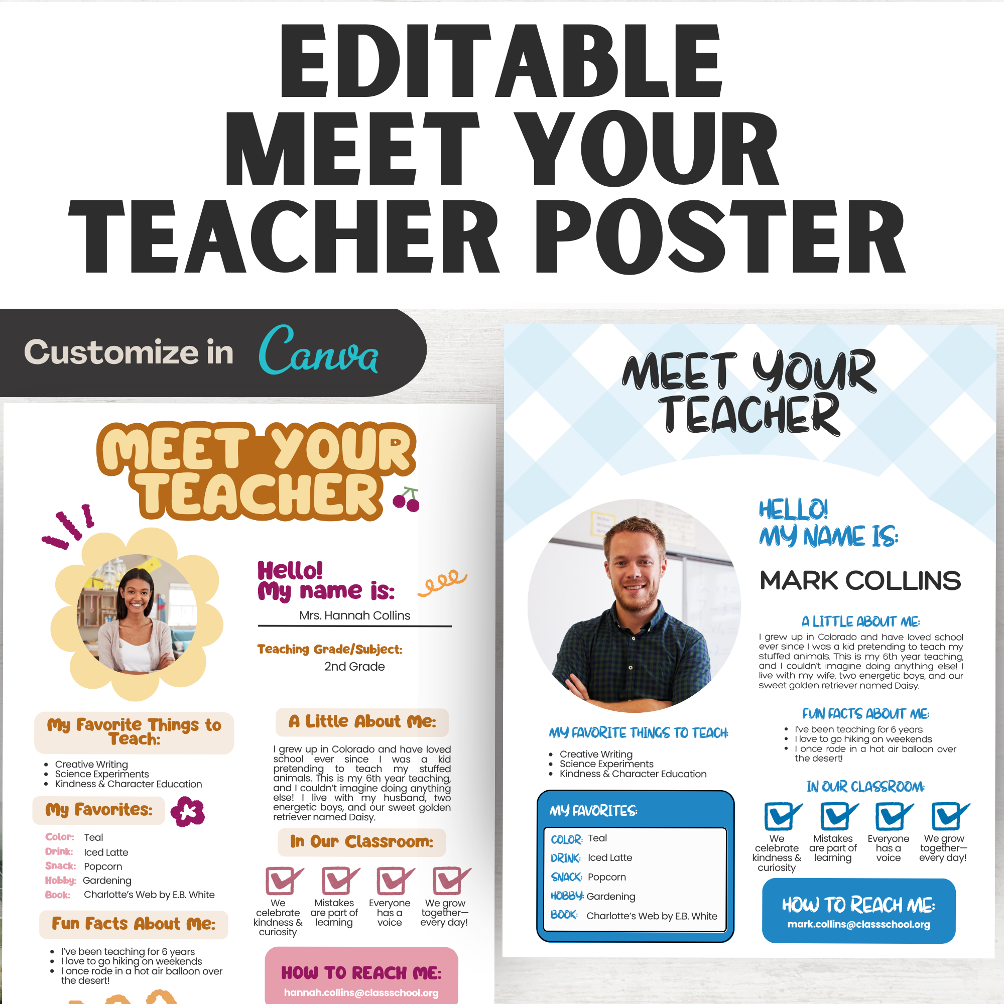 Meet the Teacher Template