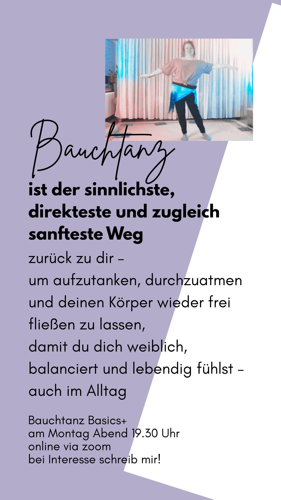 Stell dir vor, du tanzt – nur für dich.   Du atmest auf, fühlst dich frei, und dein Körper beginnt zu fließen.  Unser Bauchtanz Basics Email-Kurs schenkt dir genau das: