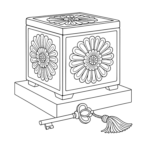 Keys and Lockboxes Coloring Book interior
